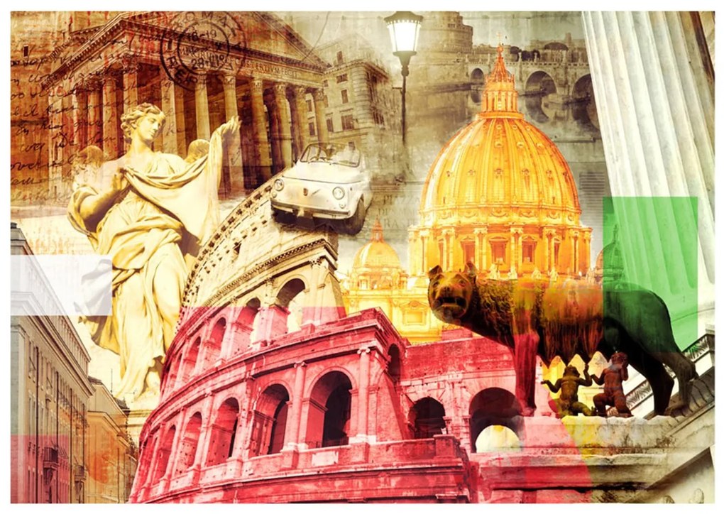 Φωτοταπετσαρία - Rome - collage 100x70