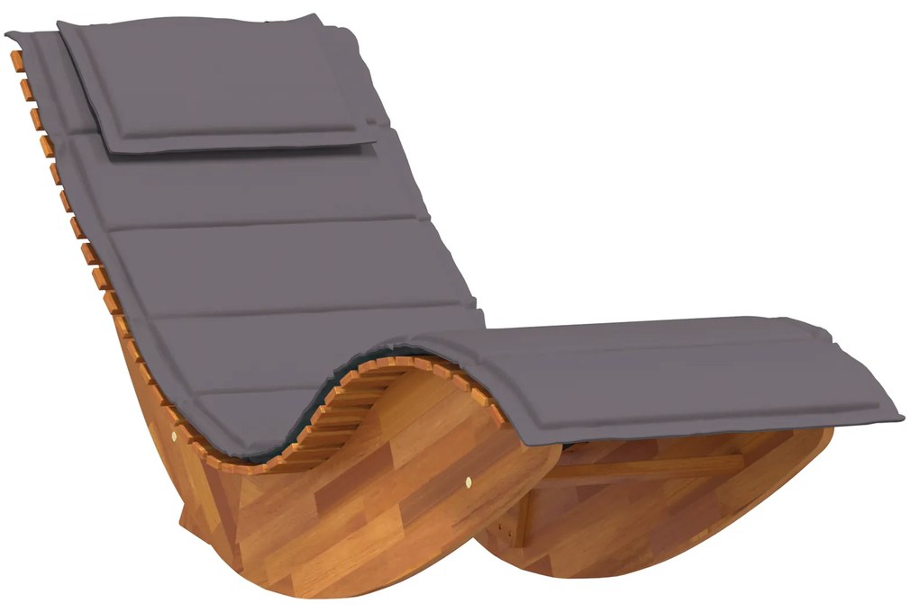 vidaXL Ξαπλώστρα 2 pcs Καφέ 60 x 154 x 74εκ Μασίφ ξύλο ακακίας