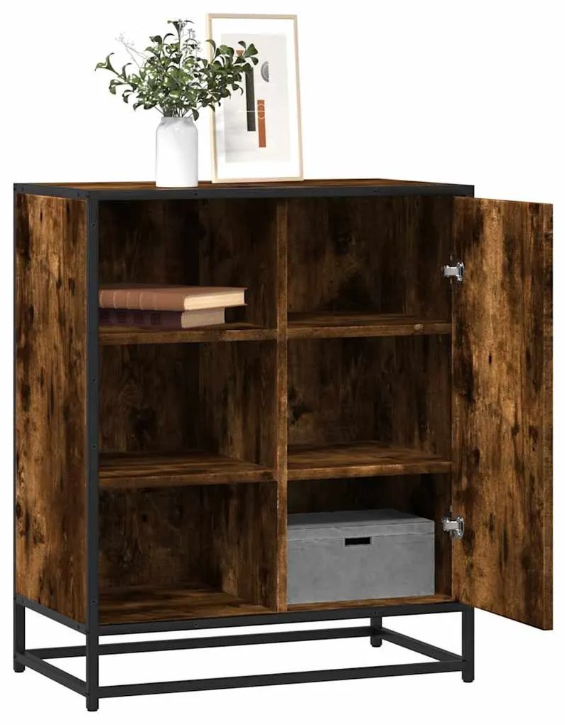 vidaXL Sideboard Καπνιστή δρυς 62x35x76 cm Κατασκευασμένο ξύλο