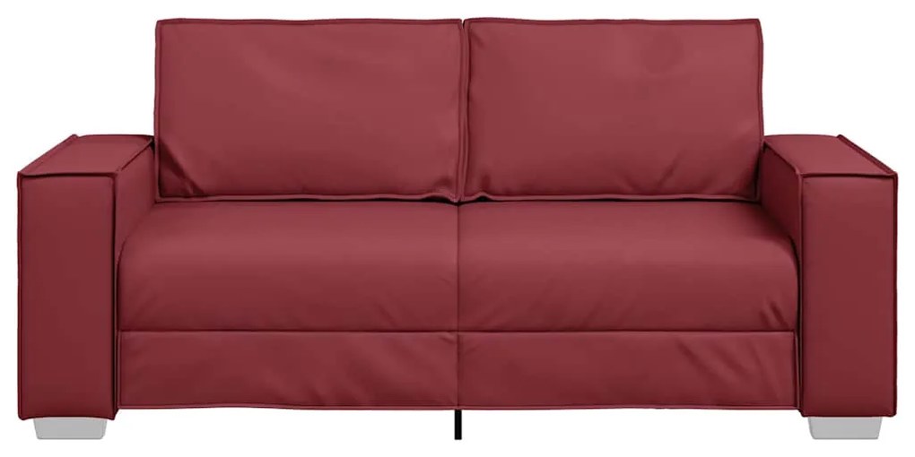 vidaXL Καναπές Loveseat 180 εκ με μαξιλάρι Κόκκινο Δερματίνη