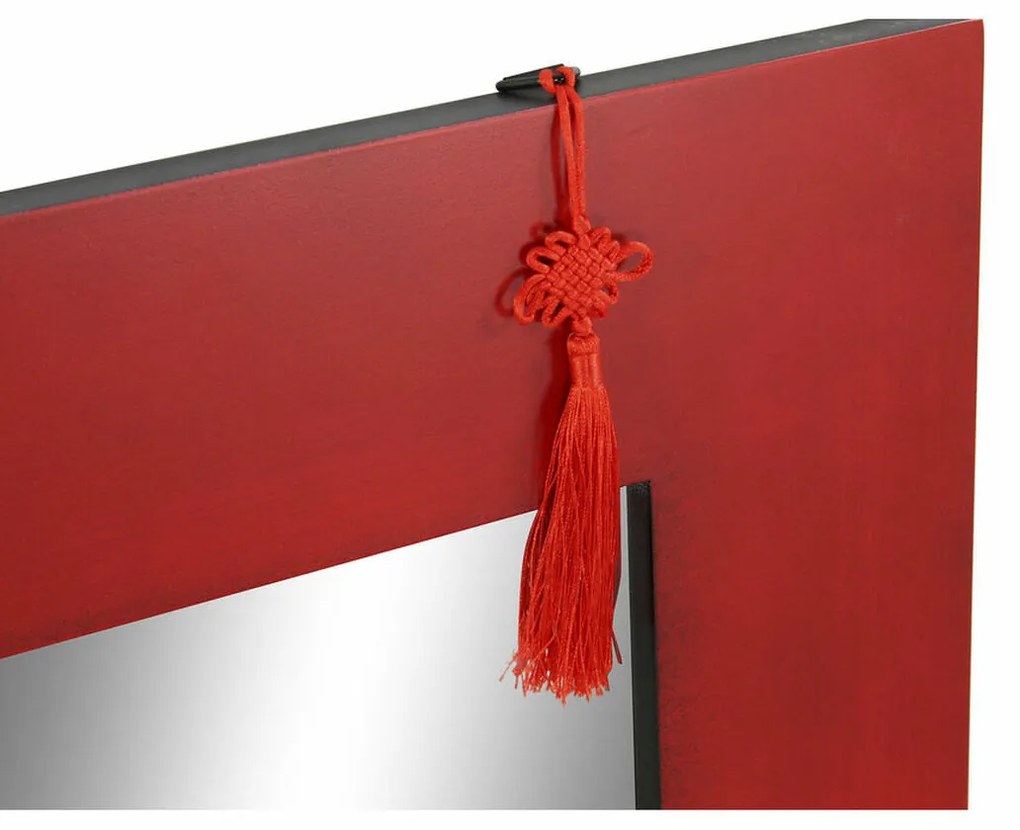 Τοίχο καθρέφτη DKD Home Decor Μαύρο Κόκκινο Ανατολικó 70 x 2 x 90 cm