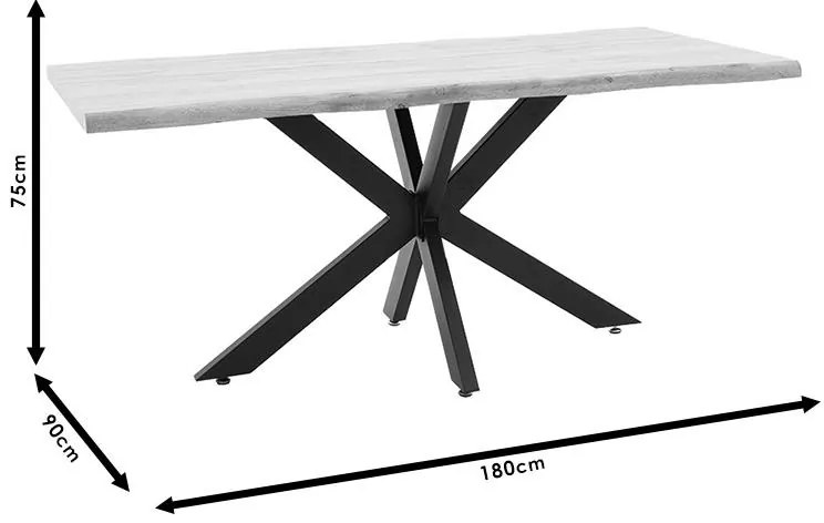 Tραπέζι Gilman MDF sonoma-μαύρο 180x90x75εκ 180x90x75 εκ.