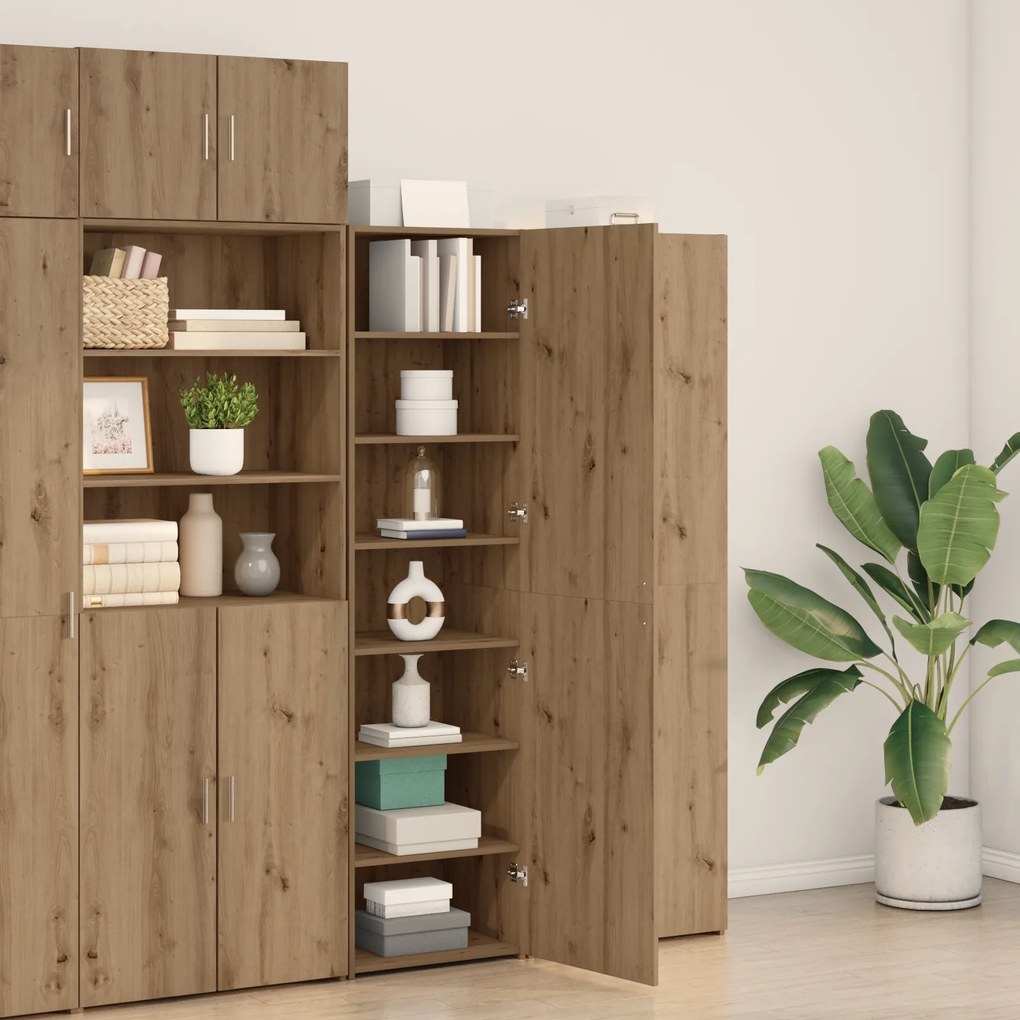vidaXL Highboard από δρυ 50x42.5x185 εκ. Σχεδιασμένο ξύλο