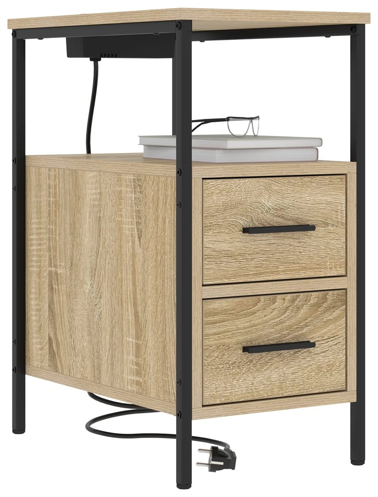 vidaXL Κουτιά Κρεβατοκάμαρας 2 pcs Sonoma Δρυς 30 x 48 x 61 εκ