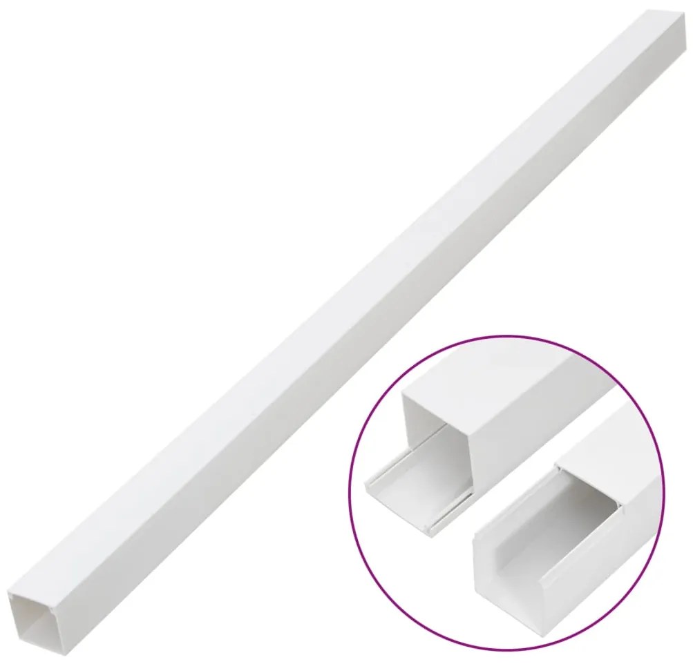 vidaXL Κανάλι Καλωδίων 50 x 25 χιλ. 10 μ. από PVC