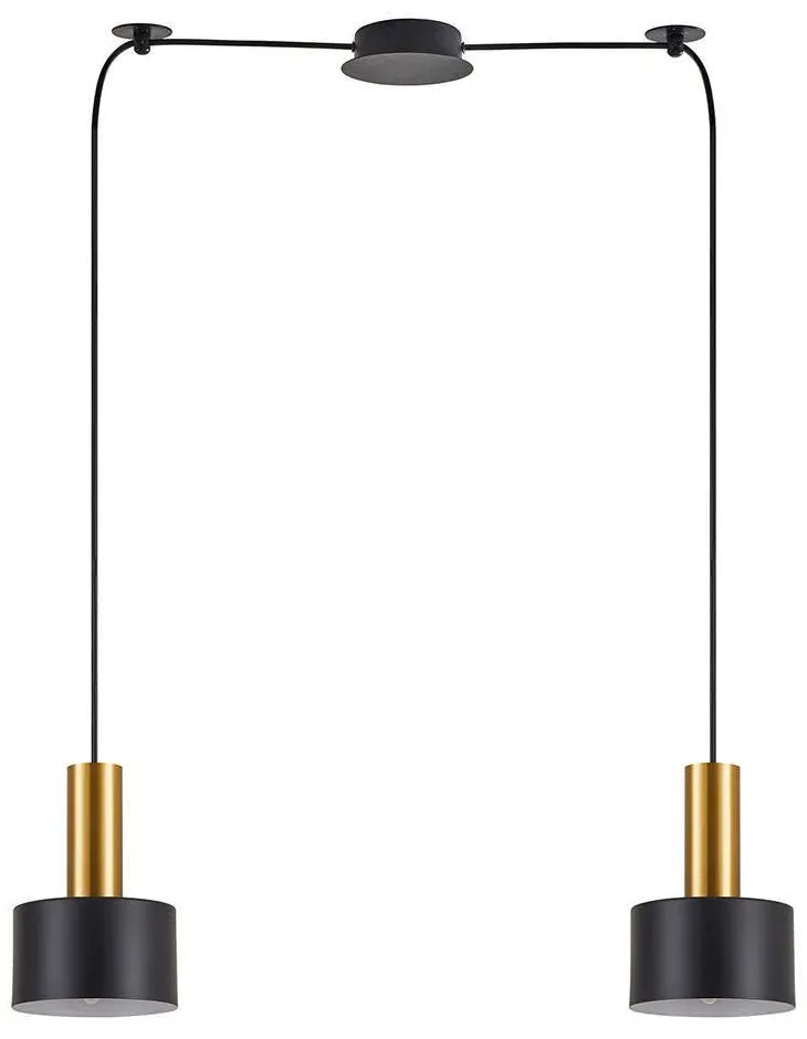 Φωτιστικό Οροφής Adept Tube 77-8634 50x14x300cm 2xE27 60W Black-Gold Homelighting