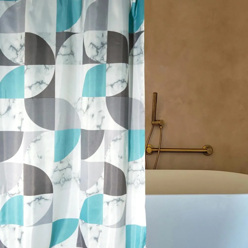 Κουρτίνα Μπάνιου (180x180) Με Κρίκους San Lorentzo Aurora Bath