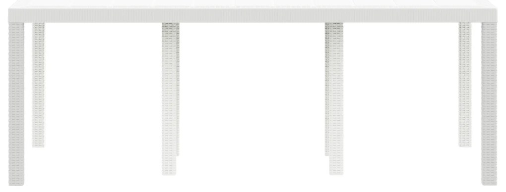 vidaXL Κήπος Τραπέζι Λευκό 200x100x73 εκ. Πολυ Ράττον