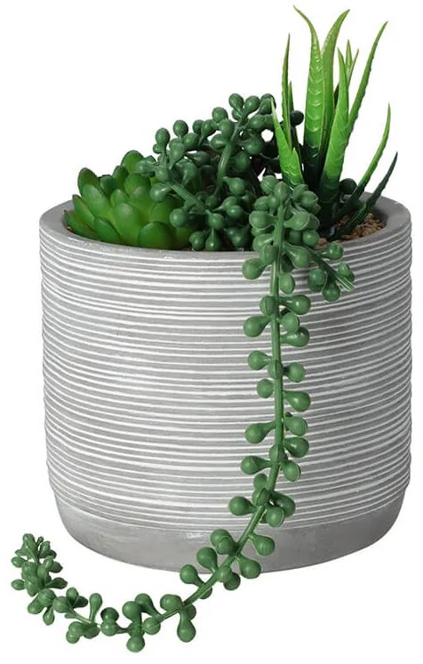 Tεχνητό φυτό σε γλάστρα Παχύφυτα - 20cm