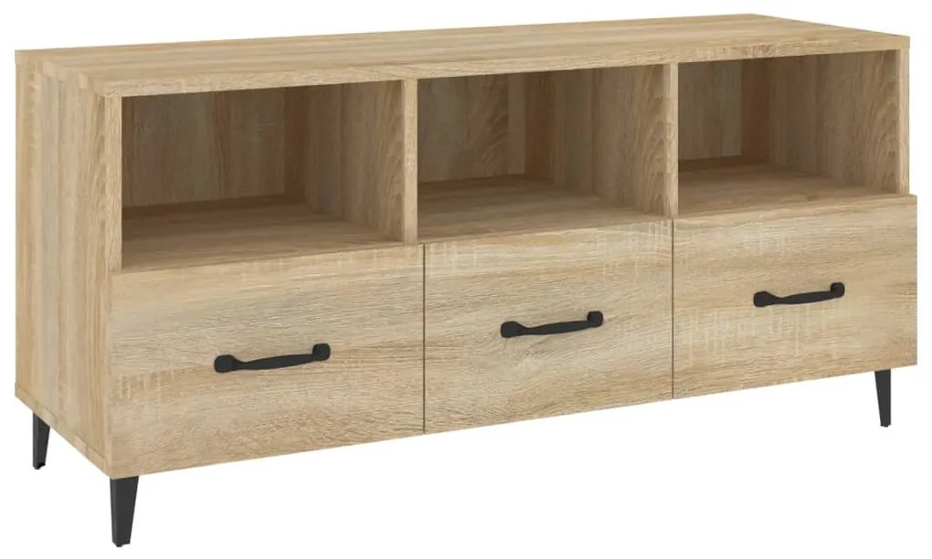 vidaXL Έπιπλο Τηλεόρασης Sonoma Δρυς 102x35x50 εκ. Επεξεργ. Ξύλο