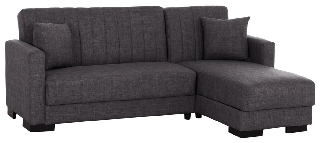 ΚΑΝΑΠΕΣ ΚΡΕΒΑΤΙ GHUFRAN ΓΩΝΙΑ ΑΝΑΣΤΡΕΨΙΜΗ ΓΚΡΙ ΜΕ ΑΠΟΘΗΚΕΤΙΚΟ ΧΩΡΟ HM3244.03 202x140x78Yεκ.