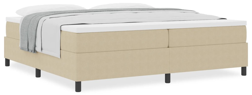 vidaXL Κρεβάτι Box Spring με στρώμα σε ανοιχτό πράσινο και γκρι, διαστάσεις 200 x 200 εκ. από κορντούρα