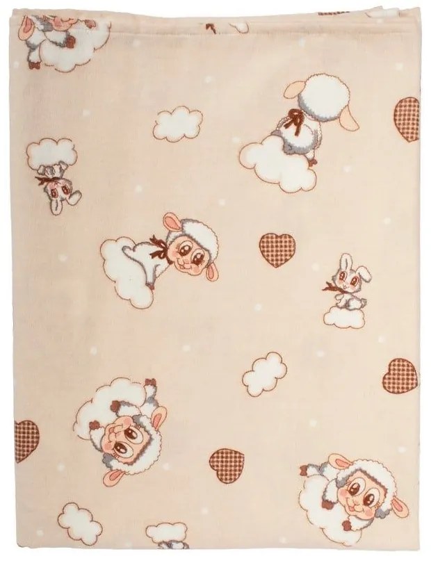 Μαξιλαροθήκη Παιδική Προβατάκι 07 Beige DimCol 35X45 100% Cotton Flannel