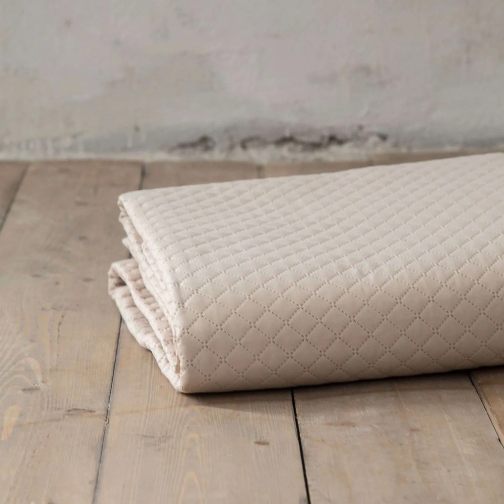 Κουβερλί Ξενοδοχείου Beige 100% Microfiber 85gsm Περιεχόμενο 100% Hollowfiber 120gsm Υπέρδιπλo 240x260cm Microfiber