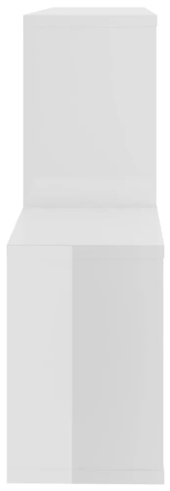 vidaXL Ραφιέρα Τοίχου Γυαλιστερό Λευκό 100x18x53 εκ. από Επεξ. Ξύλο