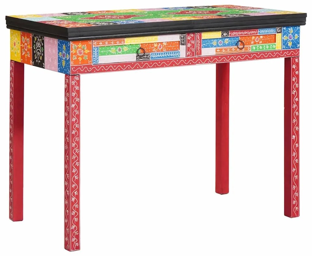 vidaXL Γραφείο με συρτάρι Καφέ 100 x 50 x 75 cm Μασίφ ξύλο μάνγκο