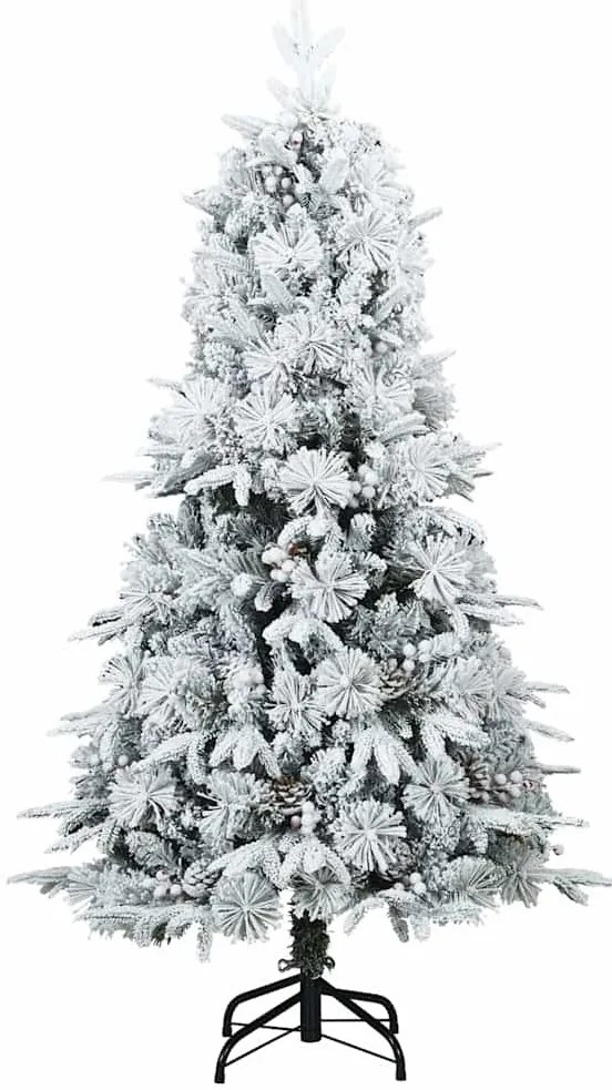 vidaXL Τεχνητό Χριστουγεννιάτικο Δέντρο με Άξονα με βάση Λευκό 120 cm