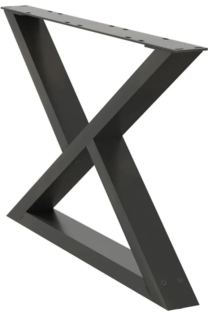 vidaXL Πόδια Τραπεζιού Σαλονιού 2 τεμ. Ανθρακί 70x(42-43,3) εκ. Ατσάλι
