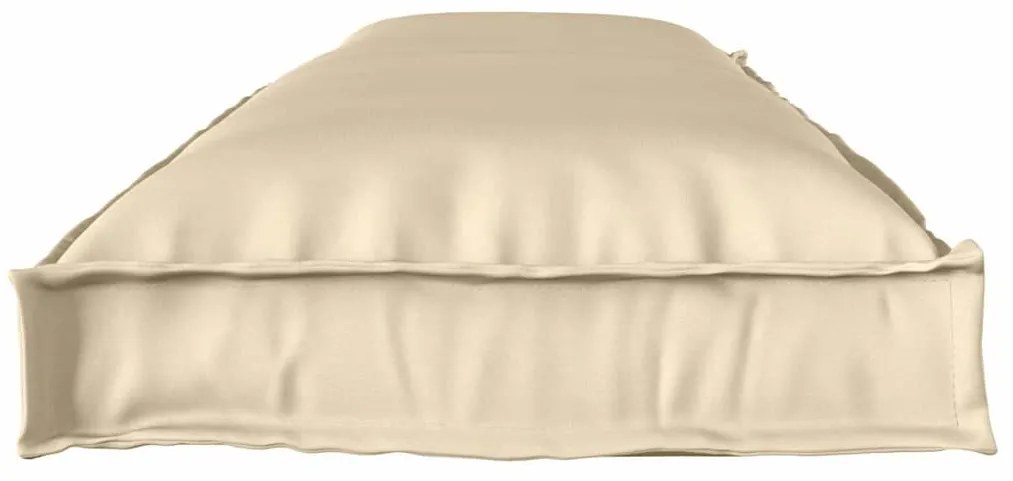 vidaXL Μαξιλάρια Παλέτας για Παγκάκι 2 τεμ Μπεζ 150 x 40 x 8 εκ Oxford Fabric
