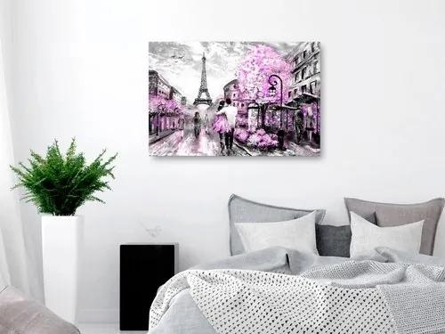 Πίνακας - Colourful Rendez-Vous (1 Part) Wide Pink - 120x80
