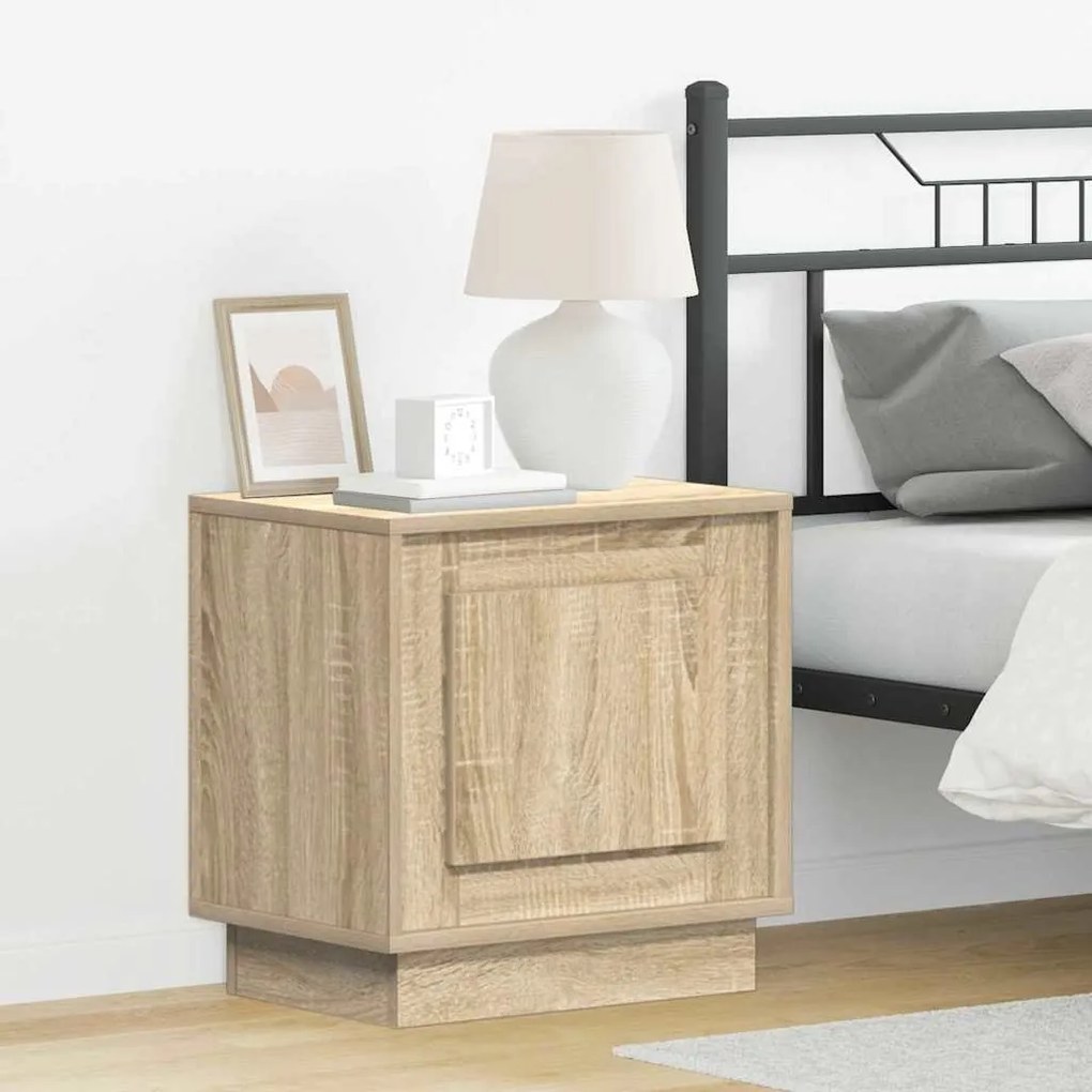 vidaXL Κομοδίνο με Sonoma Δρυς 44 x 34.5 x 45 εκ Επεξεργασμένο ξύλο