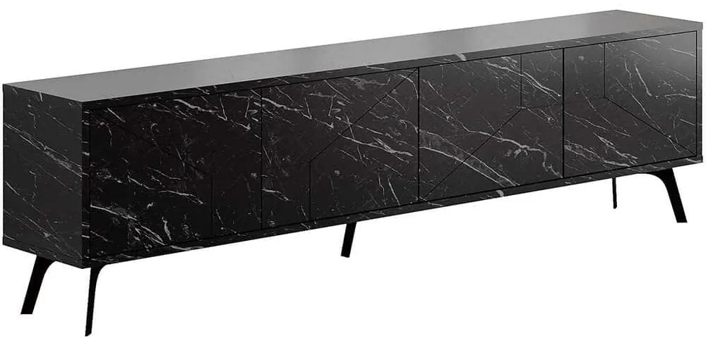Έπιπλο Τηλεόρασης Dune 855DTE3172 180x29,6x50cm Marble Effect Black