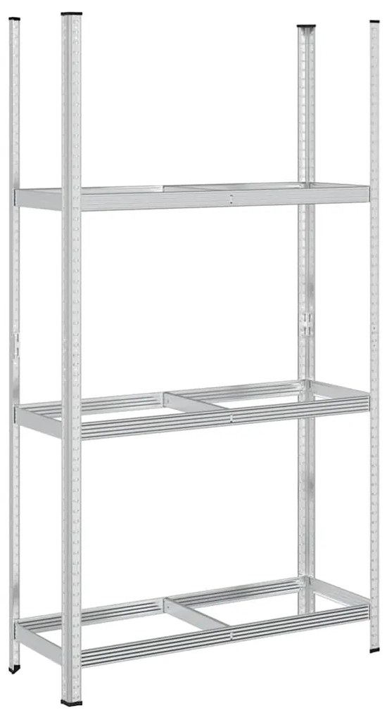 vidaXL Ράφι ελαστικών 3 επιπέδων Ασημί 110x40x200 cm Ατσάλι