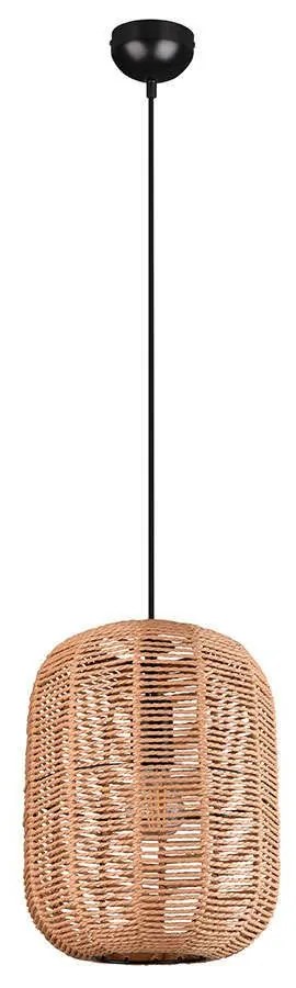 Φωτιστικό Οροφής Runa 303090132 Ø35x150cm Natural-Black Trio Lighting Metal