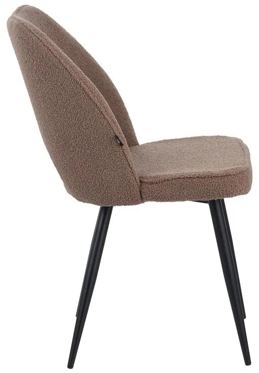 Καρέκλα Renish ύφασμα cappuccino - μαύρα μεταλλικά πόδια 61x47x91,5 εκ. 47x61x91.5 εκ.