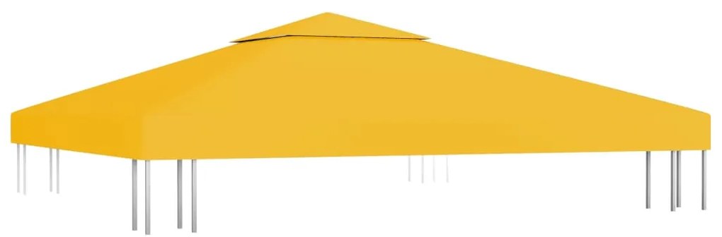 vidaXL Κάλυμμα για Κιόσκι 2 Επιπέδων Κίτρινο 3 x 3 μ. 310 γρ./μ²