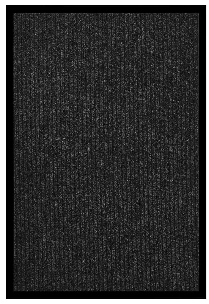vidaXL Πατάκι Εισόδου Ριγέ Ανθρακί 80 x 120 εκ.