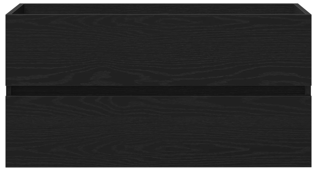 vidaXL Ντουλάπι Νιπτήρα Μαύρη Δρυς 90x38,5x45 εκ. Επεξεργασμένο Ξύλο