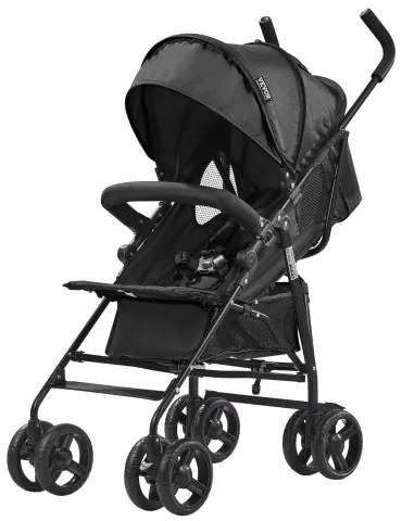 VEVOR Lightweight Stroller Compact Easy Fold Adjustable Backrest Black Storage
