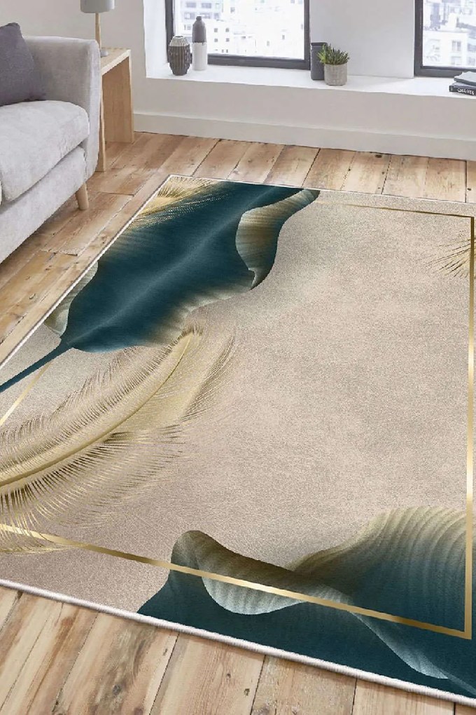 Χαλί ELS2435 Beige-Petrol Conceptum Hypnose 140X220 cm