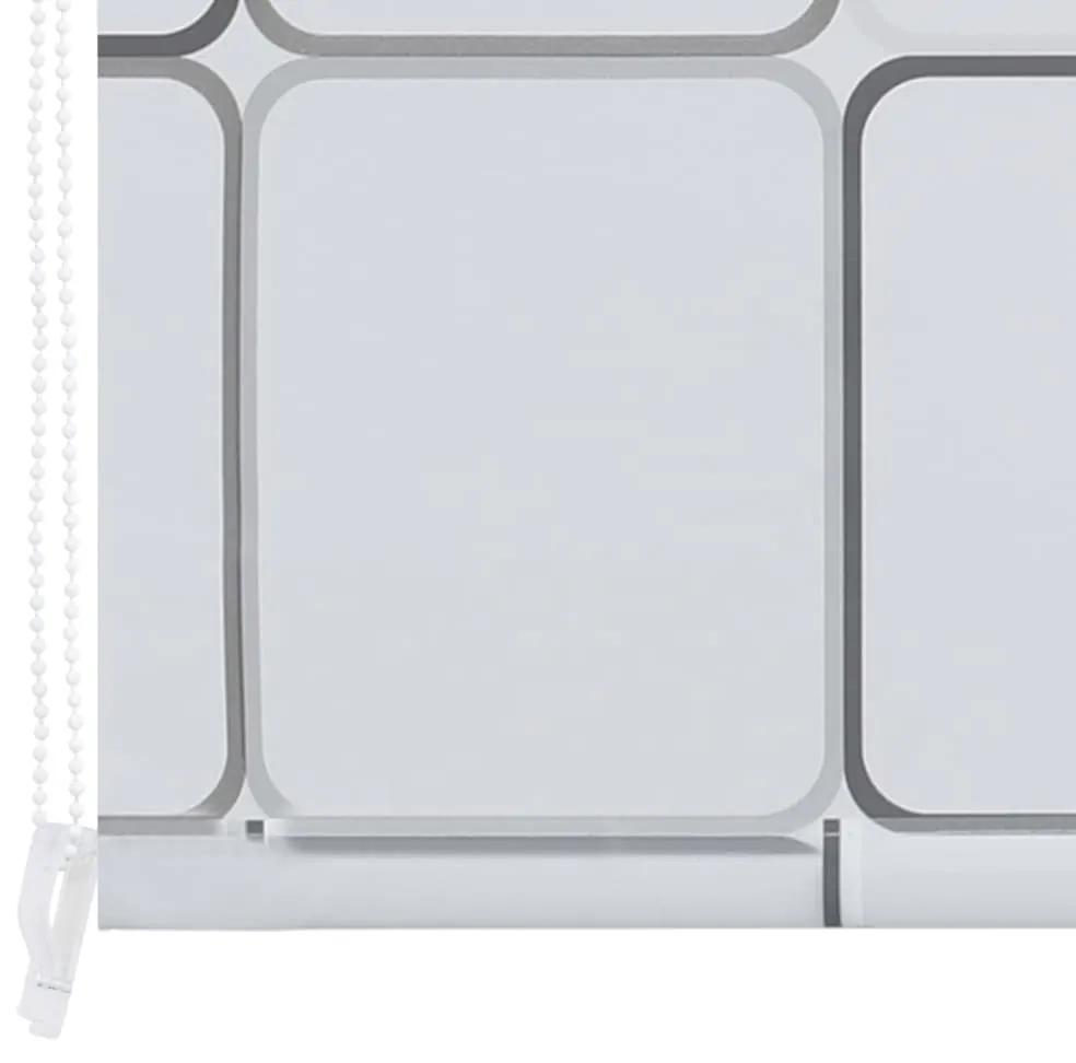 Κουρτίνα Μπάνιου Ρολό Τετράγωνο Σχέδιο 140 x 240 εκ. - Λευκό