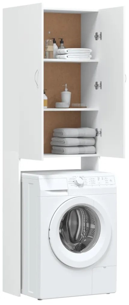 vidaXL Ντουλάπι Πλυντηρίου Λευκό 64 x 25,5 x 190 εκ.