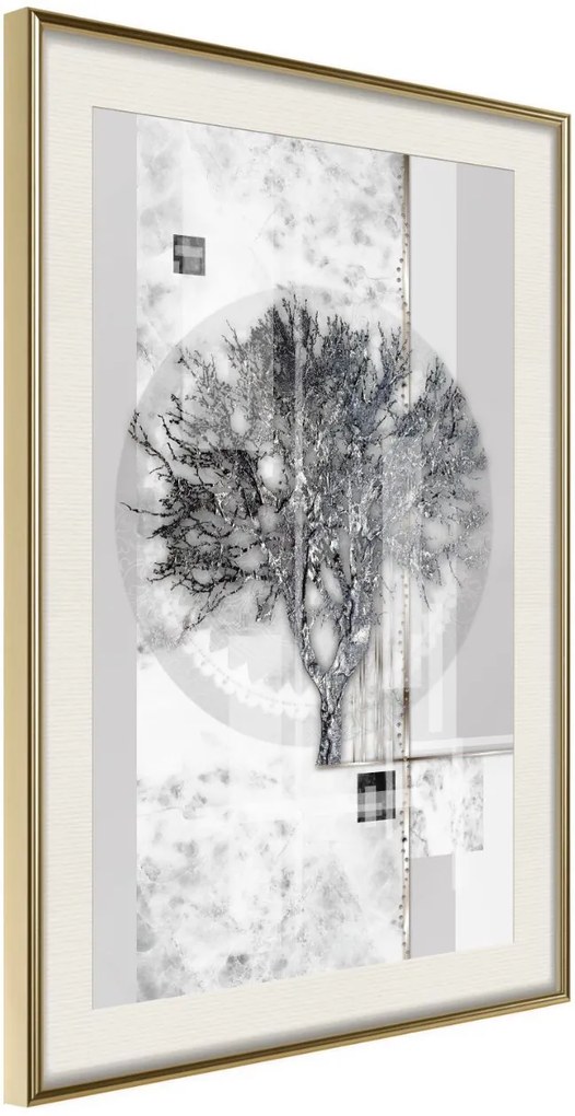 Αφίσα - Sign of Winter - 30x45 - Χρυσό - Με πασπαρτού