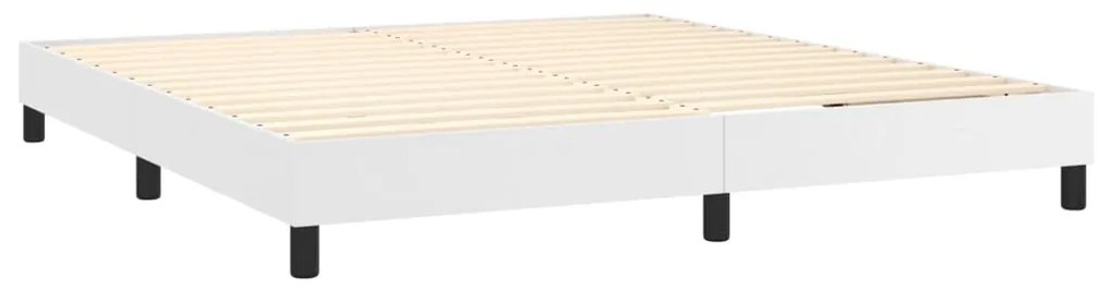 ΠΛΑΙΣΙΟ ΚΡΕΒΑΤΙΟΥ BOXSPRING ΛΕΥΚΟ 160X200 ΕΚ. ΣΥΝΘΕΤΙΚΟ ΔΕΡΜΑ 3120707