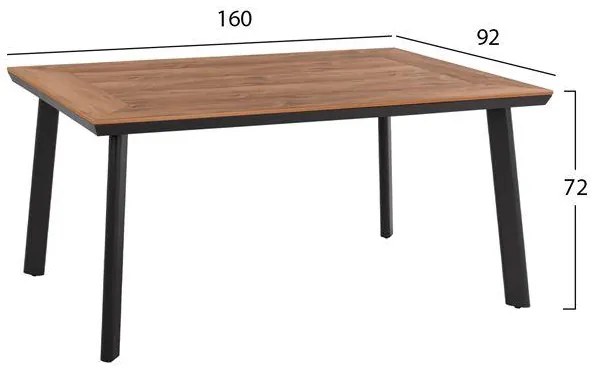 Σετ κήπου Τραπεζαρία HM5242.02 7τεμ Γκρί Polywood - Αλουμίνιο