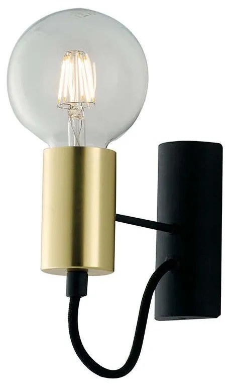 Φωτιστικό Τοίχου - Απλίκα I-Axon-AP Black-Gold Luce Ambiente Design Μέταλλο