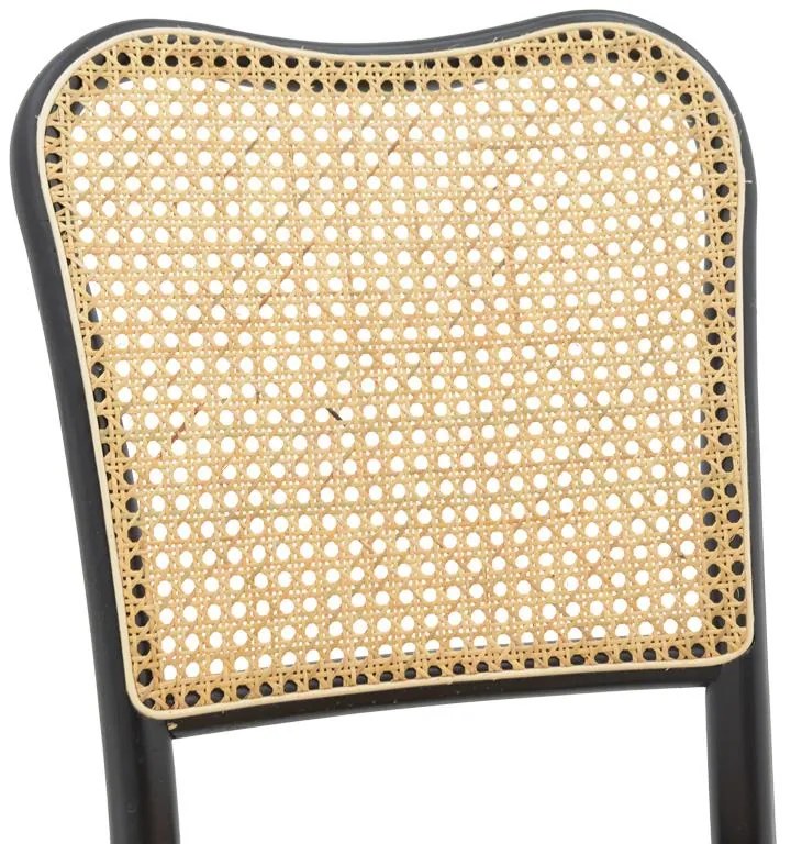 Καρέκλα Zozele φυσικό rattan pe-μαύρο toon wood 45x51x88εκ 45x51x88 εκ.