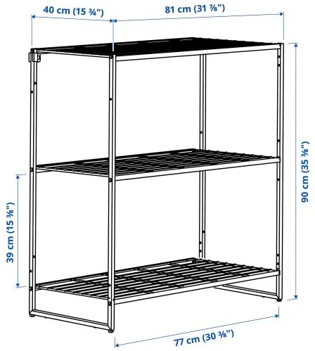 JOSTEIN ραφιέρα/εσωτερικού/εξωτερικού χώρου/σύρμα, 81x40x90 cm 794.369.52