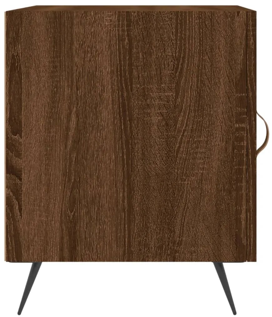 vidaXL Κομοδίνα 2 τεμ. Καφέ Δρυς 40 x 40 x 50 εκ. από Επεξεργ. Ξύλο