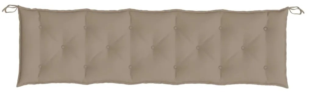 vidaXL Μαξιλάρι Πάγκου Κήπου Taupe 180x50x7 εκ. Ύφασμα Oxford