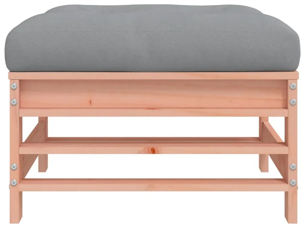 vidaXL Υποπόδιο Κήπου με Μαξιλάρι από Μασίφ Ξύλο Ψευδοτσούγκας