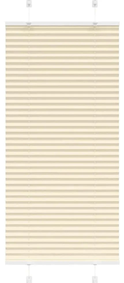 vidaXL Πλισέ περσίδα Κρέμα 65x150 cm Πλάτος υφάσματος 64,4 cm