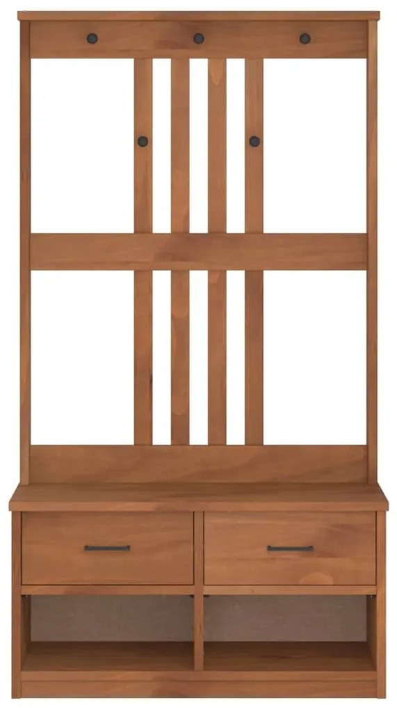 vidaXL Δέντρο χωλ "SANDNES" 87x40x159,5 εκ. Πεύκο μασίφ ξύλο