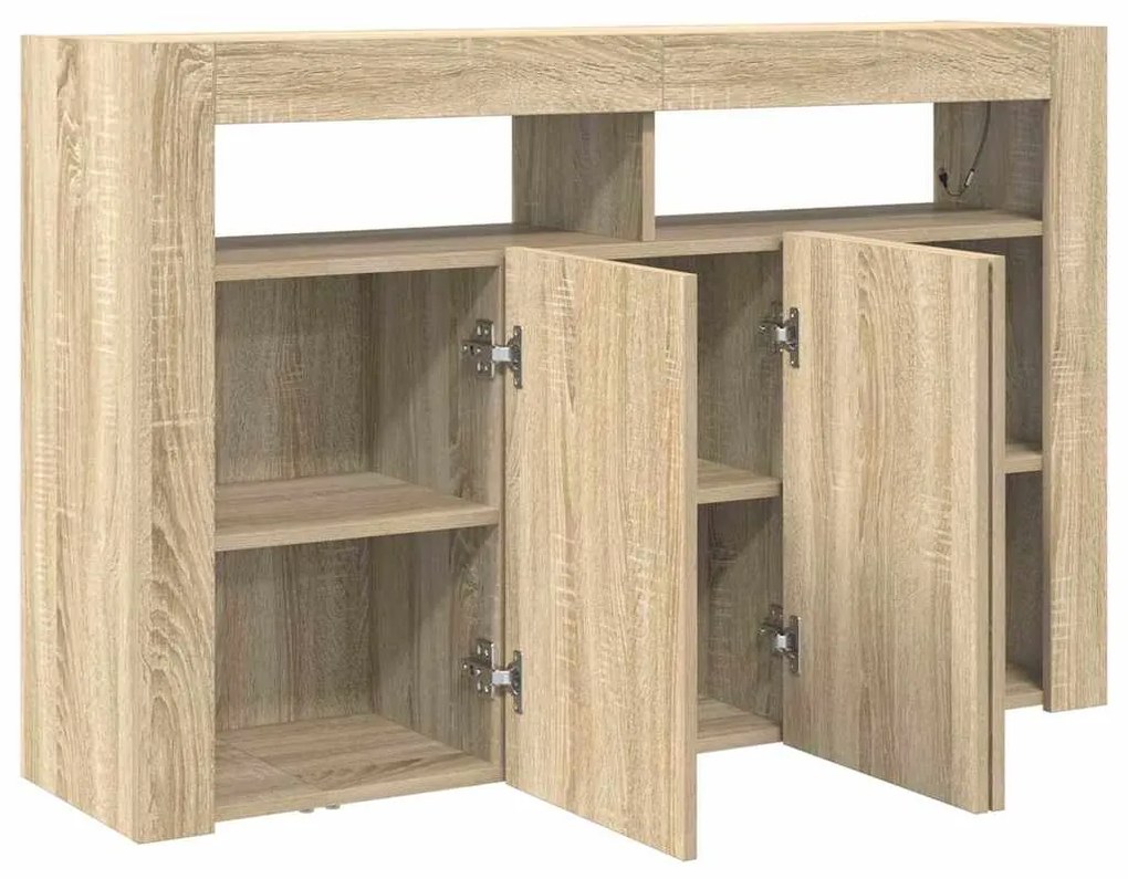 vidaXL Πλαϊνό γραφείο Sonoma Δρυς 116 x 30 x 75 εκ. Επεξεργασμένο ξύλο
