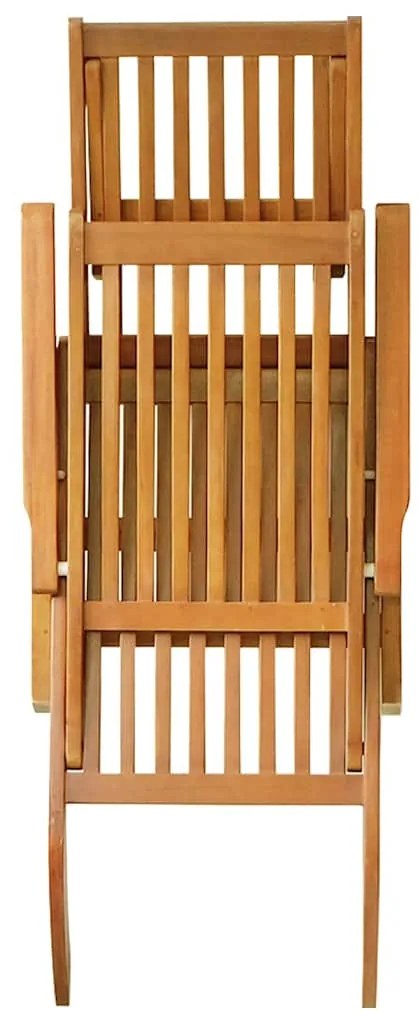 vidaXL Ξαπλώστρες Εξ. Χώρου με Υποπόδια 2 τεμ. από Μασίφ Ξύλο Ακακίας