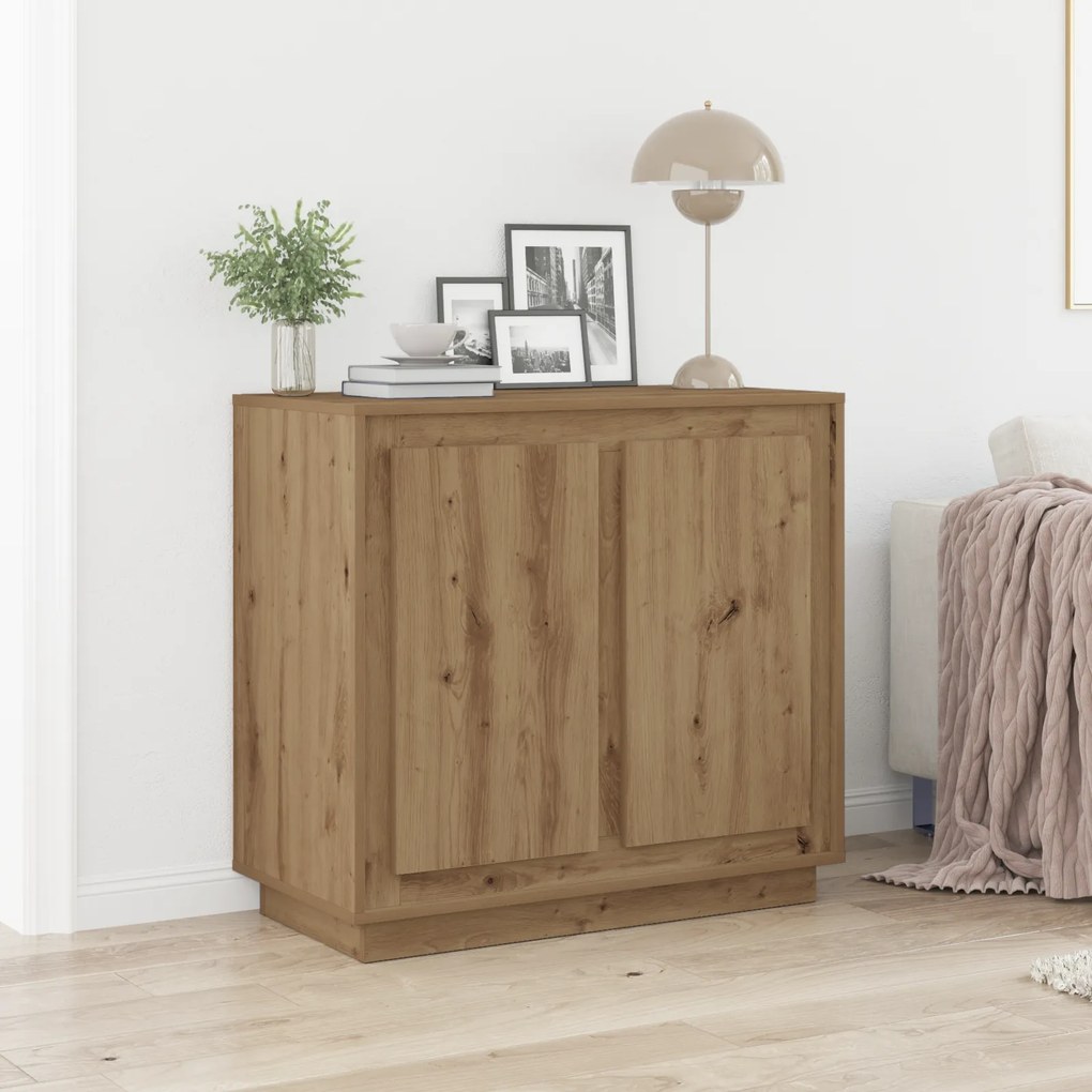vidaXL Σιφωνάς Artisan Oak 80x34x75 εκ. Κατασκευασμένο ξύλο